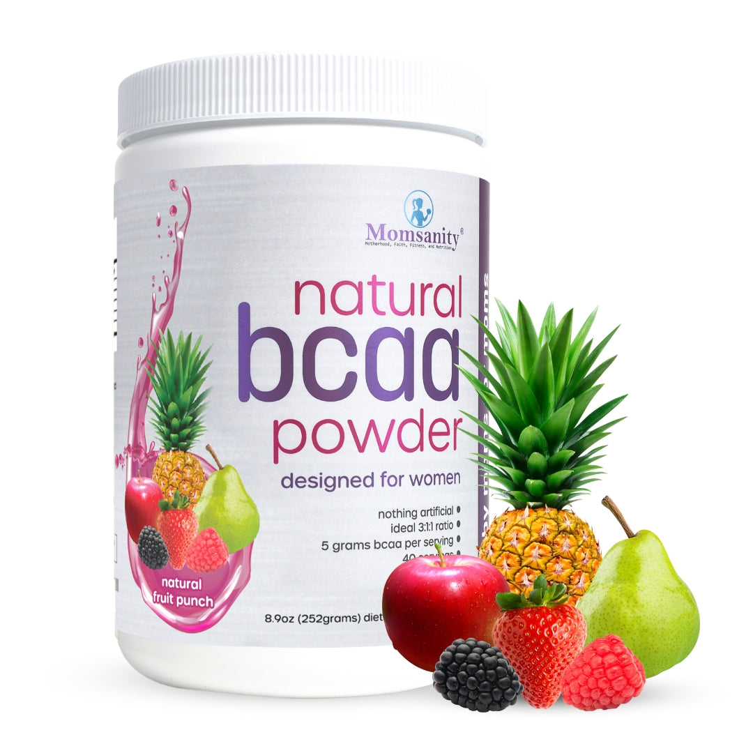 Natural BCAA Powder - Raspberry Lemonade, Cherry Lime, Orange Crush or Fruit Punch - Naturally Sweetened, Colored and Flavored